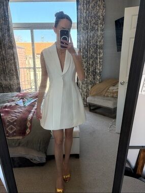 Anthropologie White Mini Dress